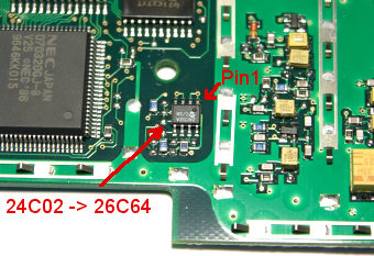 Einbauposiion 24C02 EEProm